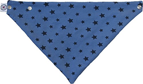 Zahntuch Sterne blau, wasserdichtes Halstuch - 2