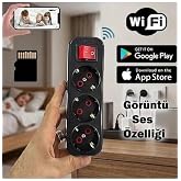Kablosuz Siyah Mini Piriz Casus Gizli Wifi 1080P HD Kamera