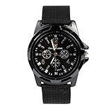 squarex Uhren Business Classic Herren Armbanduhr Platz, Mode gemius Armee Racing Force Militär Sport Herren Officer Stoff Band Armbanduhr, Damen, Schwarz, AS Show