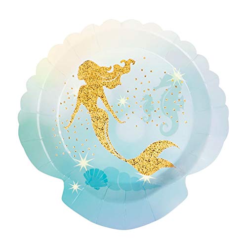 BOLAND BV Mermaid Shell 18cm Paper Plates 6pk