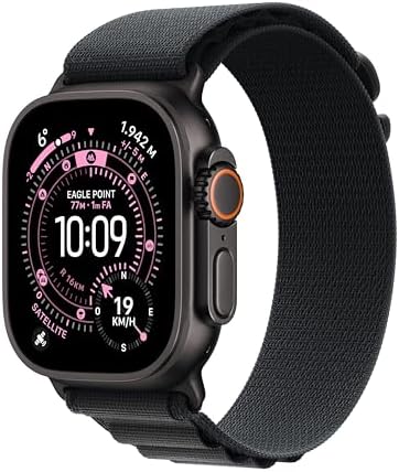 Apple Watch Ultra 3 GPS + Cellular, Cassa 49 mm in titanio nero con Alpine Loop nero - Large