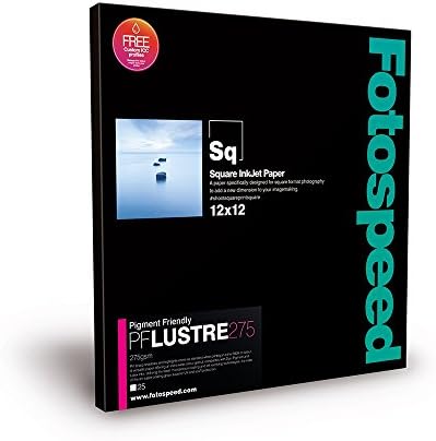 FotospeedPigment Friendly PF Lustre 275gsm 12x12" Square Photo Paper for Inkjet Printer - 50 Sheets