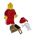 Produktbild 1 x Lego System Figur Weihnachtsmann Santa Torso rot Hüfte rot Beine Hose rot Augenbrauen braun Pupille Bart weiss Bandana Mütze rot hol009