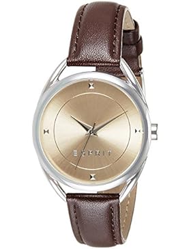 Esprit Damen-Armbanduhr TP90655 Dark Brown Analog Quarz Leder ES906552003