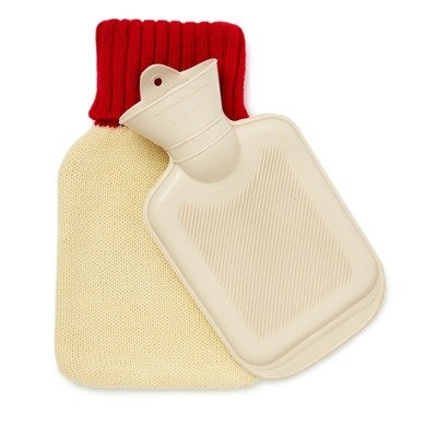 Huggable Hottie Hot Water Bottle: Knitted Cover BICYCLE Design 750ML