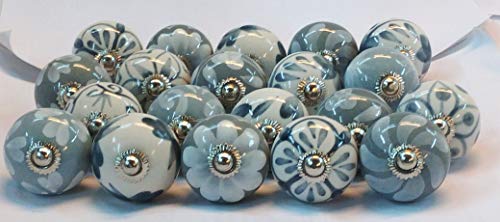 jgarts 20 gris y blanco crema de cerámica mango de armario de cerámica pomos para puertas tiradores de armario cajón tirador pomo