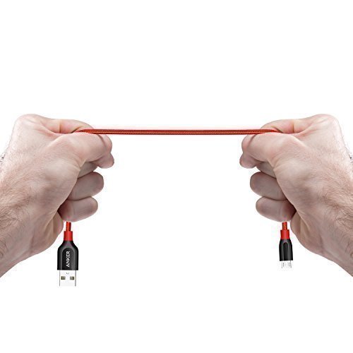 Anker PowerLine+ 30 cm Micro USB Kabel, Das hochwertige, schnellere & bestÃ¤ndigere Ladekabel fÃ¼r Samsung, Nexus, LG, Motorola, Android Smartphones und weitere (Rot)