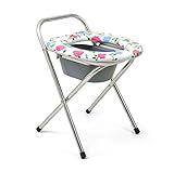 RXBFD Chaise Pliante sur Chaise de Toilette, Chaise de Douche de Salle de Bains, Peut être utilisé comme élévateur de siège de Toilette surélevé