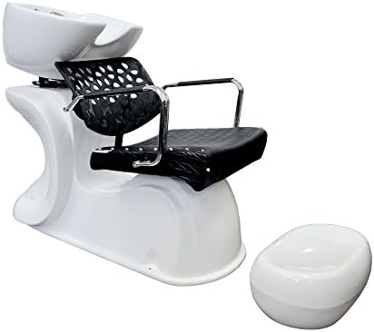 Hair Furniture Honey Comb Backwash Unit, Slim Design Shower Head&amp;Tab White Ceramic Basin, Backwash Unit Shampoo Sinks, Fast UK Delivery