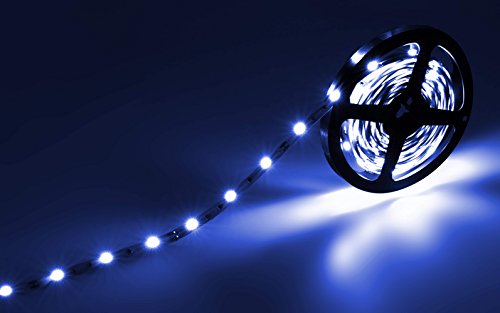 LED Streifen 2m RGB Set mit Steckernetzteil und Infrarot-Fernbedienung (RGB LED Strip 2 Meter – bunt,mehrfarbig,Weiß-Modus,Farbwechsel – 30LED/m, IP20, 12V SELV, 24W-Netzteil, IR Controller und Fernbedienung mit 44 Tasten) – ideal als Ambiente-Beleuchtung, Wohnzimmer-Beleuchtung, Schlafzimmer-Beleuchtung, Kinderzimmer-Beleuchtung, langlebig, günstig und energieeffizient - 4