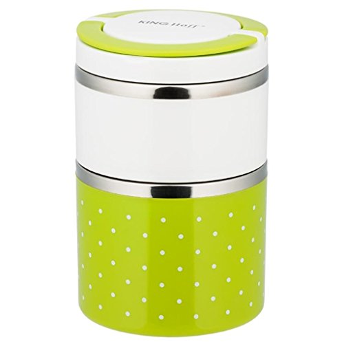 Grün 930 ml Lunch-Box Lebensmittel Essen Edelstahl Isolierte Lunchbox