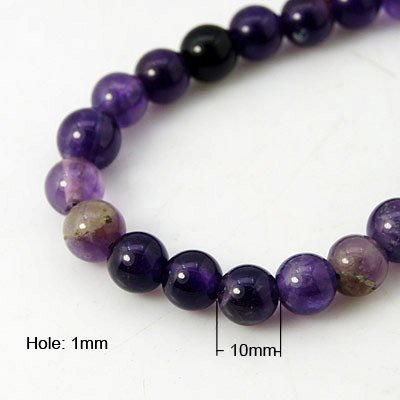 Preisvergleich Produktbild 10 Amethyst Edelstein Perlen 10 mm G036