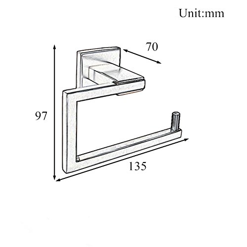 Aothpher Premium Toilettenpapierhalter aus Edelstahl, matt | hochwertiger Klopapierhalter – WC-Papierhalter zum Bohren ohne Deckel - 5