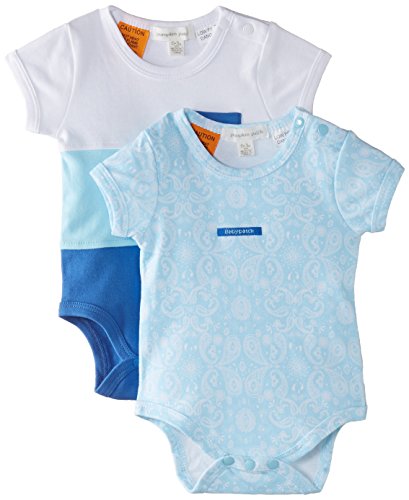 Pumpkin Patch Baby-Boys 2PK Sleeveless Romper, Blue Air, 6-9 Months (Manufacturer Size:6-12 Months)