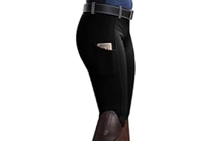 MINETOM Equitación Mujer Suave Elástico Jodhpurs Pantalones para Equitación con Bolsillos Pantalones De Equitación para Mujer