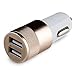 Produktbild Auto Ladegerät Kfz Ladegerät - iCASEIT 4.8A Dual Port Autoladegerät mini Car Charger, 2.4A + 2.4A dual Ausgänge für iPhone X 8 7 6s 5 5s SE Plus Samsung Galaxy note S8 S7 - GOLD