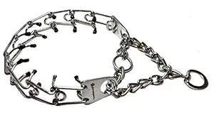 PSK Stainless Steel Chrome Plated Prong Collar for Dogs - 18 inch