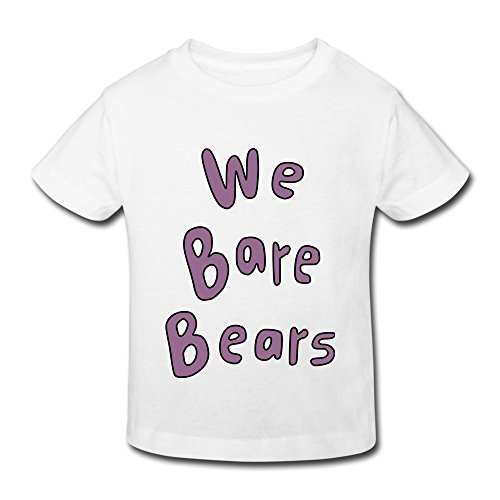 Age 4 Toddler Kids Little Boys Girls We Bare Bears Logo T Shirts White