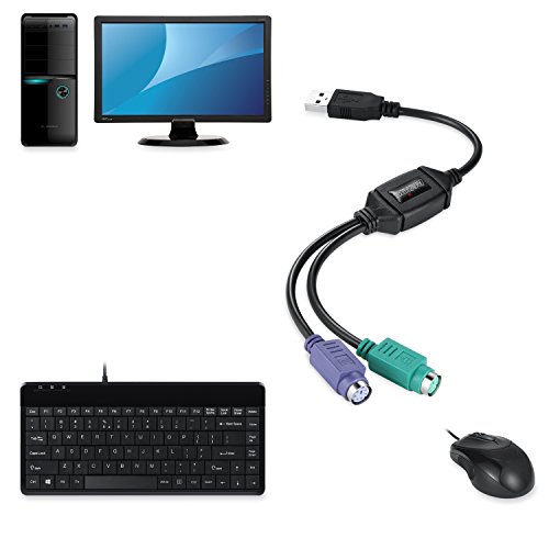 Perixx PERIPRO-401 PS/2 auf USB Adapter – Um eine Tastatur und eine Maus mit PS2 Anschluss an USB anzuschließen – PS2 KVM Switch – Mit integriertem USB-IC - 3
