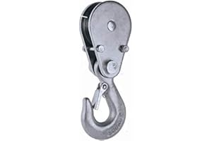 GRECOSHOP Gancio di carico con carrucola per paranco/verricello/argano/montacarico 400 Kg