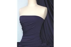 Premium Quality Matte Nylon Lycra | 4 Way Stretch Swim Wear, Dance Leotard, Leggings Material | Matching Shades in Mesh | 50+ Colours in Stock | Sold by The Metre | by Tia Knight (Navy, 1 Metre)