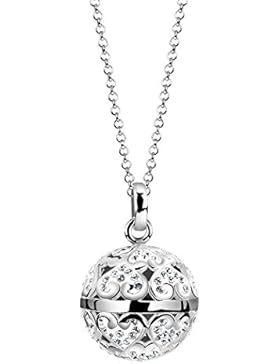 Halskette und Swarovski Anhänger aus 925er Sterling Silber von NENALINA | Damen-Halskette und Anhängern handgefertigt...