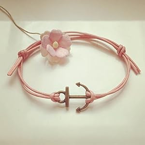 Anker Armband in Rosa Bronze Größenverstellbar, anchor / maritim / vintage / ethno / hippie / must have / statement / florabella schmuck