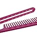 niceeshop(TM) Salon Hairdress DIY Hair Styling Hair Straightener Folding V Shape Comb,Roseo Black