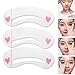 3pcs Silicone Reusable Eyebrow Shaping Stencils Template Grooming Kit