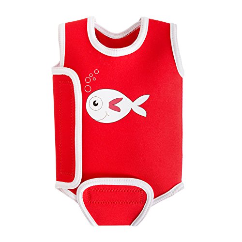 SwimBest Wetsuit für Babys, Ärmelloser Neopren Baby Schwimmanzug hält Babys im Wasser warm, Mädchen und Jungen 0-6 , 6-12 und 12-24 Monate, jetzt erhältlich