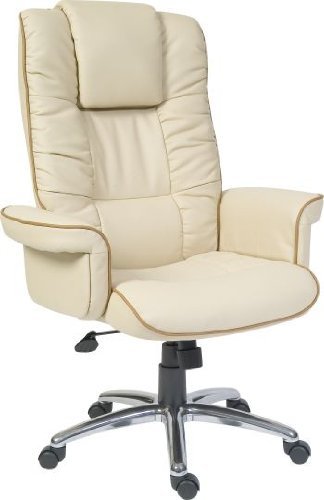 Teknik Windsor Cream Leather Executive Armchair Home Office