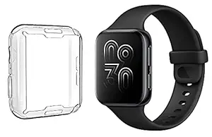 M.G.R.J Soft & Flexible Silicone TPU Full Protection Case Cover for Oppo Smart Watch (41mm) (Clear)