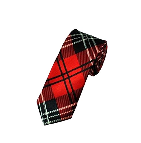 Preisvergleich Produktbild Krawatte mit Schottenmuster, schmal, Rot