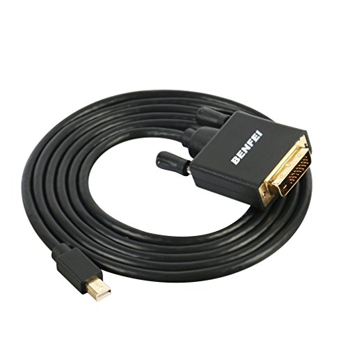 benfei Mini DisplayPort (Thunderbolt) zu DVI Adapter | Mini DP DVI 6 Füße Kabel für MacBook, iMac (lg51) und Laptop - 2