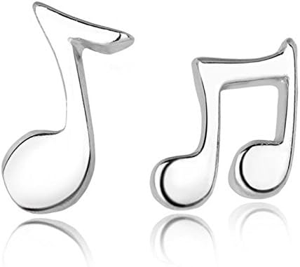 Earrings 925 Silver Music Notes Treble Clef Music Note Stud Earrings