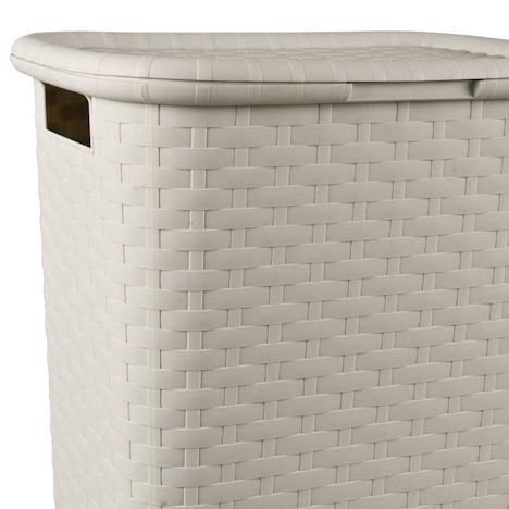 Wäschebox in Flechtoptik 65 Liter – Farbe: creme - 2