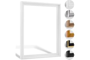 HaakDesign Schattenfugenrahmen Levi in Weiß (matt) 50 X 50 cm für Keilrahmenbilder und Leinwände