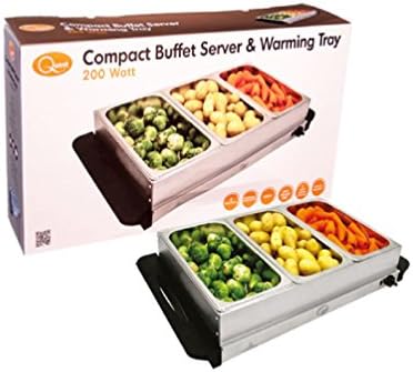 High Quality 200W Buffet Server &amp; Warming Tray/Hotplate+3 Lids-Dinner/Party ETC