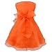 YIZYIF Baby Toddlers Girls Sleeveless Tutu Layered Flower Dress Birthday Party Baptism Dress Orange 3-6 Months