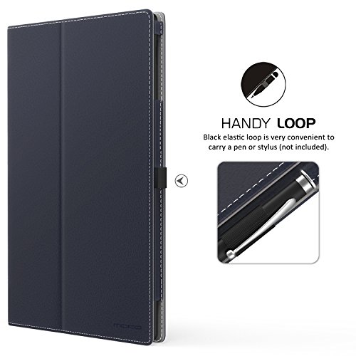 MoKo Fire HD 10 2015 Hülle – Kunstleder Ständer Schutzhülle Smart Cover mit Auto Schlaf / Wach Funktion und Stift-Schleife für Amazon Fire HD 10.1 Zoll (5. Generation – 2015 Modell), Marineblau - 7
