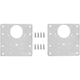 2 Pieces, Furniture Hinge Repair Bracket Kit, Cabinet Hinge, Repair Sheet, Stainless Steel,