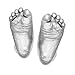 BabyRice 6 x 5-inch Baby Casting Kit with Brushed Silver Effect 3D Box Display Frame (Silver Metallic)