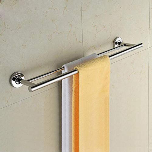 Preisvergleich Produktbild Perfekt Handtuchhalter Edelstahl Handtuchstange 304 Edelstahl Bad Doppel-handtuchhalter Wand Handtuchhalter Einlagige Tragende Installation Einfach Zu 600mm Installieren Gute Qualität, Silver