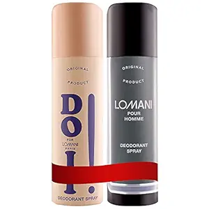 Lomani Combo Pack (Do It Deo + Lomani Pour Homme Body Spray Deodorant) for Men