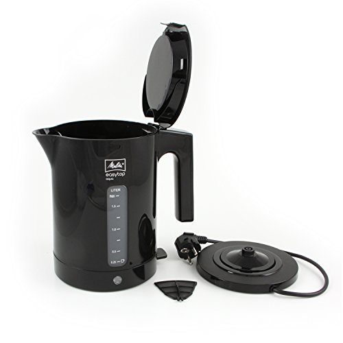 Melitta Wasserkocher Easy Top Aqua 1,7 Liter Hochglanz 2.400 Watt, schwarz/Edelstahl 101604 - 2