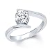 V. K. Jewels Surprise Delight Rhodium Plated Solitare Ring For Women - Fr1028R [Vkfr1028R] RS.104.00