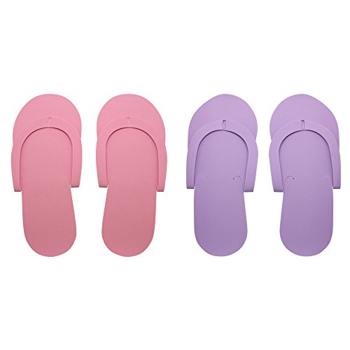 Hysagtek Flipflops 12 Paar Dusche Sand Pediküre Strand Leicht Schaumstoff Sandalen zufällige Farbe - 2