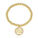 💕 Pulsera de 18cm largo, sirve para muñecas de 15 a 19cm, cuentas de 5mm de diámetro, abalorio de 18mm de diámetro, 8.61 gramos. Medición manual, los tamaños podrán tener poca diferencia con los productos físicos.