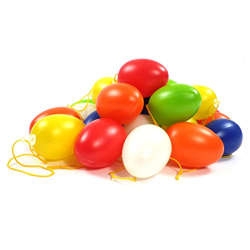süße kleine Deko Eier Kunststoff Eier Ostern Osterdekoration Ostereier Dekoeier (OST-24er-Bunt-4cm) - 6