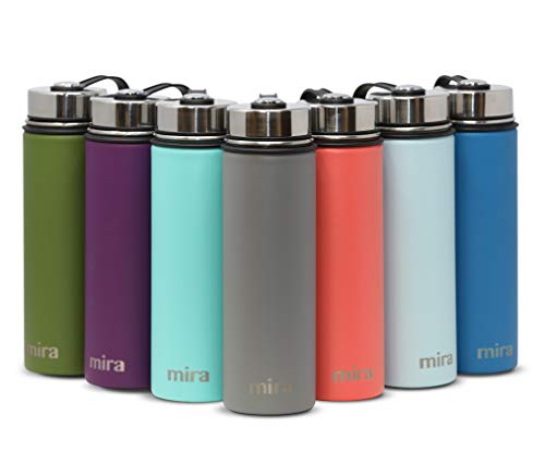 MIRA Stainless Steel Vacuum Insulated Wide Mouth Water Bottle | Keeps Cold for 24 Hours & Hot for 12 MIRA Stainless Steel Vacuum Insulated Wide Mouth Water Bottle | Keeps Cold for 24 Hours & Hot for 12